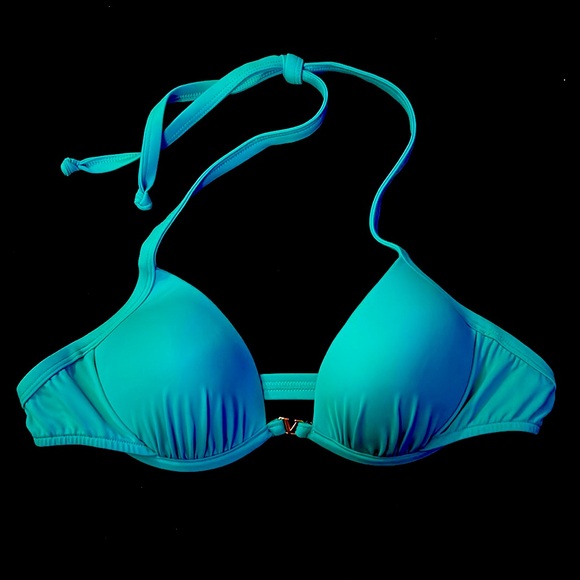 NWOT Venus D2 38B/40A Neon Turquoise Bikini Top - Picture 1 of 4
